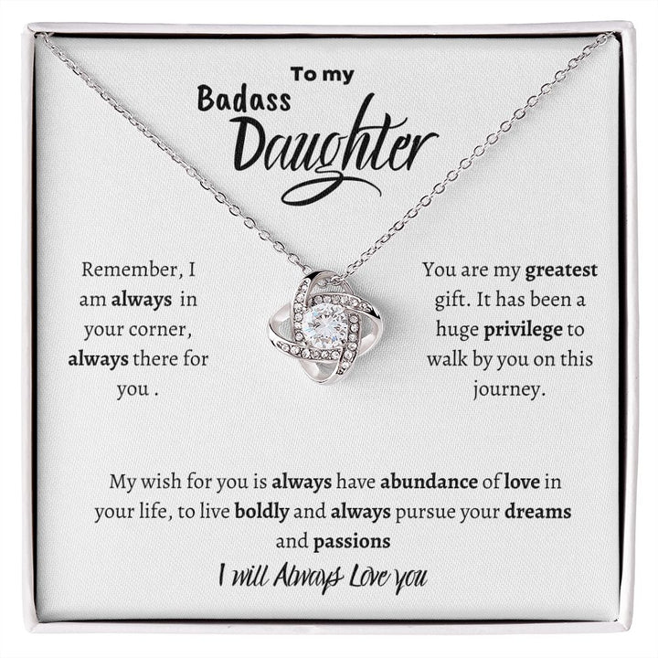 Daughter necklace from mom and dad, To my badass daughter necklace cro –  SmileBelle